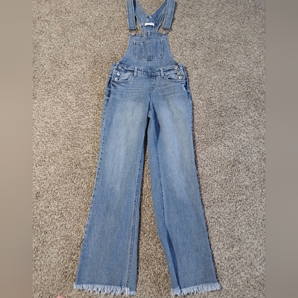 Classic Blue Denim Overalls with Adjustable Straps - Picture 1 of 16